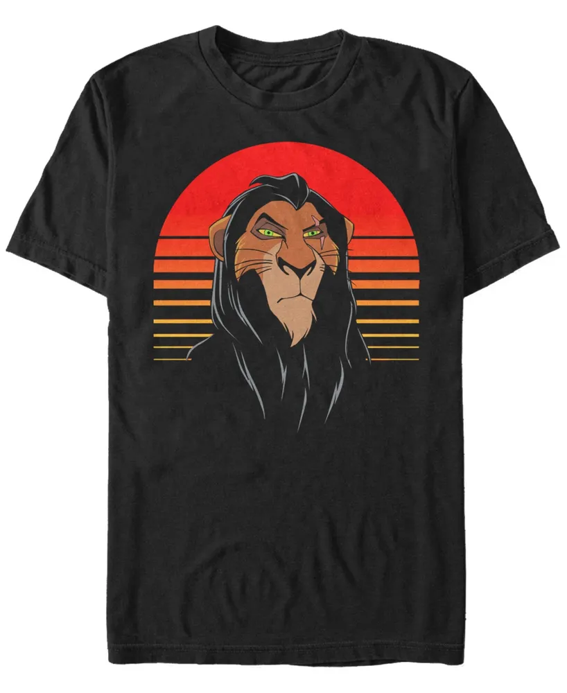 Disney Men's The Lion King Scar Sunset Portrait Short Sleeve T-Shirt