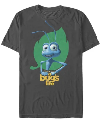 Disney Men's Pixar Bugs Life Flik Hips Logo Short Sleeve T-Shirt