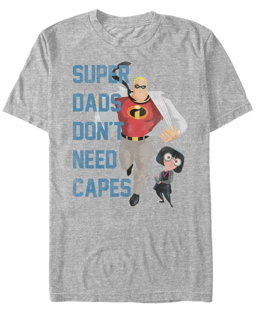 Pixar Men's The Incredibles Dads Don't Need Capes Short Sleeve T-Shirt