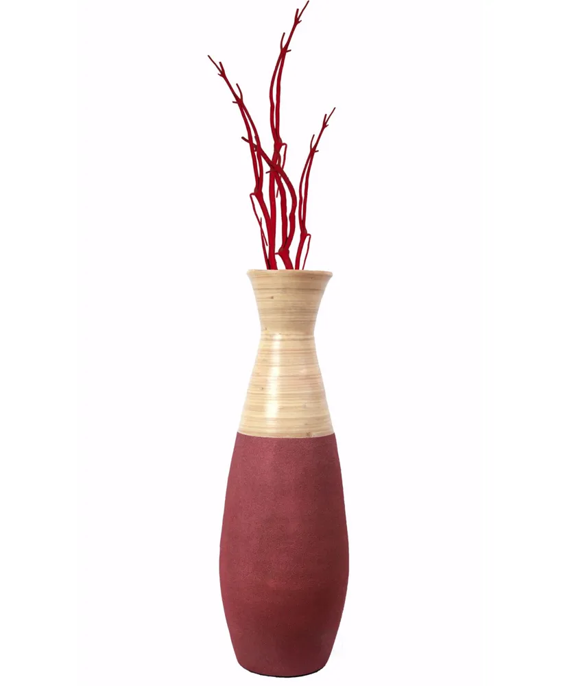 Uniquewise Handcrafted Bamboo Floor Vase, 31.5" Tall