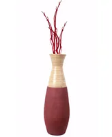 Uniquewise Handcrafted Bamboo Floor Vase, 31.5" Tall