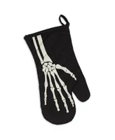 Design Imports Skeleton Print Apron Oven Mitt Kitchen Set