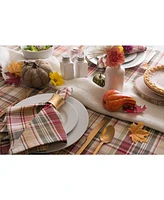 Design Imports Give Thanks Plaid Tablecloth