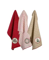 Design Imports Assorted Noel Embellished Dishtowel Set