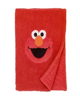 Sesame Street Elmo Sherpa Blanket with Applique