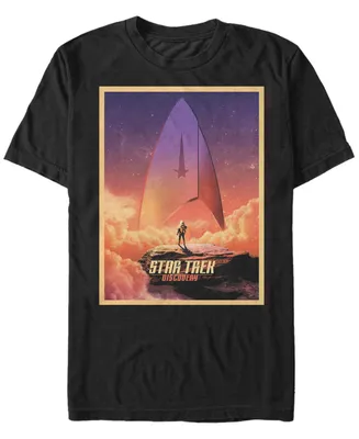 Star Trek Men's Discovery Starfleet Space Poster Short Sleeve T-Shirt