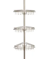 Kenney 3-Tier Stainless Steel Spring Tension Shower Caddy
