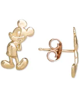 Disney Children's Mickey Mouse Stud Earrings in 14k Gold