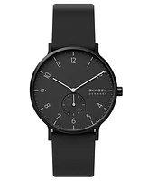 Skagen Aaren Kulor Aluminum Silicone Strap Watch 41mm Created for Macy's