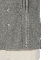Cubavera Men's Big & Tall Pintuck Embroidered Chambray Shirt