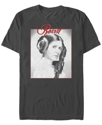 Star Wars Men's Classic Princess Leia Resist Portrait Short Sleeve T-Shirt