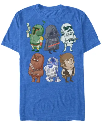 Star Wars Men's Classic Cute Cartoon Characters Short Sleeve T-Shirt
