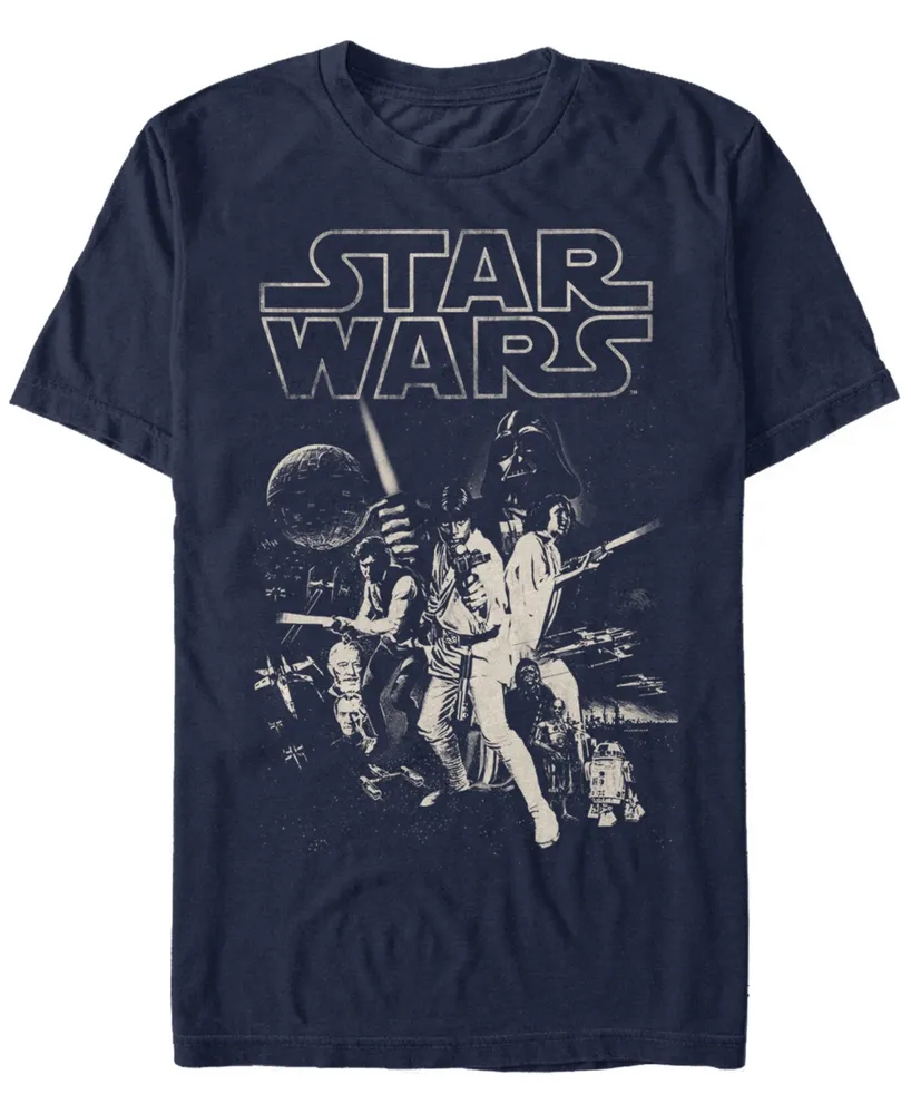 Star Wars Men's Classic Character Collage Short Sleeve T-Shirt