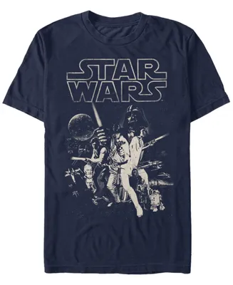 Star Wars Men's Classic Character Collage Short Sleeve T-Shirt