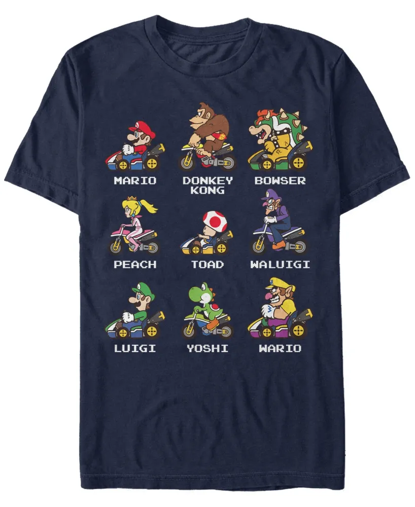 Nintendo Men's Mario Kart Character Choice Short Sleeve T-Shirt