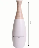 Uniquewise Spun Bamboo Trumpet Floor Vase, 31.5" Tall