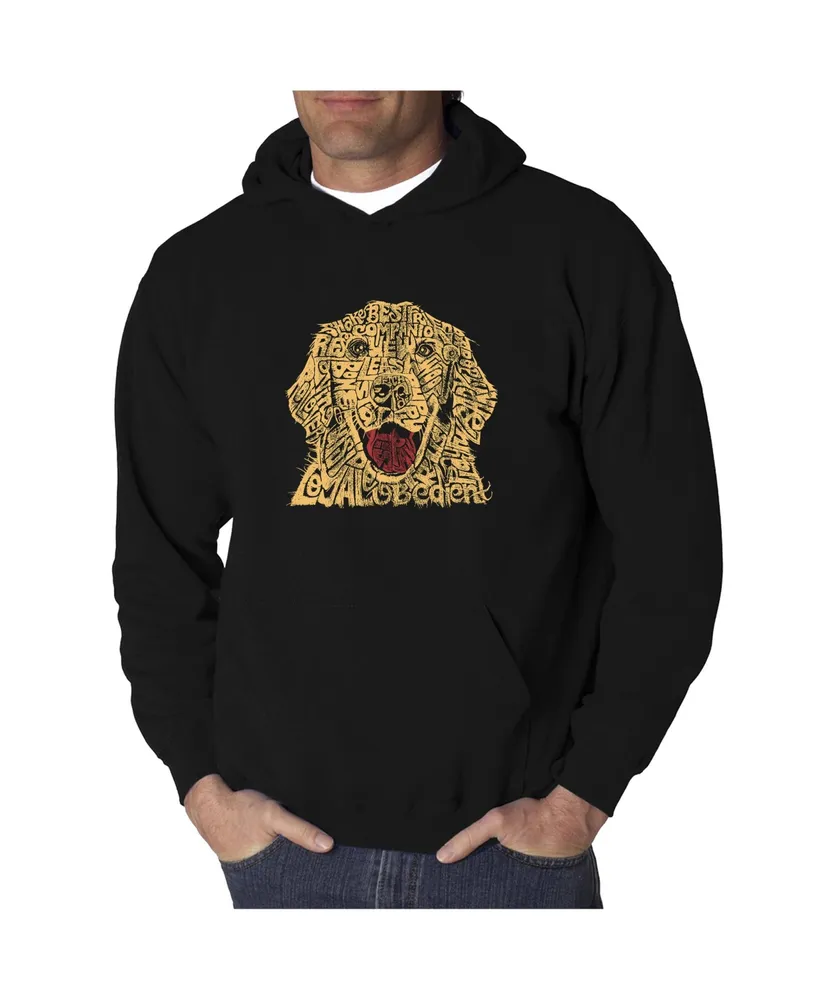 La Pop Art Men's Word Hooded Sweatshirt - Dog