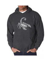 La Pop Art Men's Word Hooded Sweatshirt - Types of Scorpions