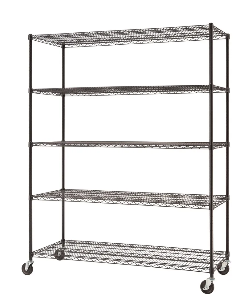 Trinity Basics -Tier Wire Shelving Rack Nsf Includes Wheels