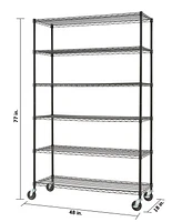 Trinity Basics -Tier Wire Shelving Rack Nsf Includes Wheels