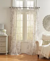Elrene Westport Floral Tie-Top Sheer Window Curtain