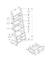 Monarch Specialties 69" H Bookcase