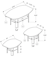 Monarch Specialties 3 Piece Table Set