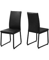 Leather-Look 2 Piece Dining Chair Set