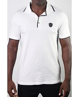 Members Only Men's Basic Short Sleeve Logo Botton Polo