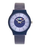 Crayo Unisex Trinity Leatherette Strap Watch 36mm