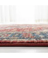 Lauren Ralph Lauren Chloe LRL1221A Red and Navy 8' X 10' Area Rug