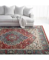 Lauren Ralph Lauren Chloe Lrl1221a Red Navy Area Rug