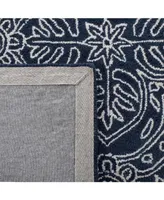 Lauren Ralph Lauren Etienne LRL6603N Navy and Ivory 4' X 6' Area Rug