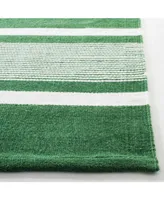 Lauren Ralph Lauren Hanover Stripe LRL2461B Green 5' X 8' Outdoor Area Rug