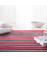 Lauren Ralph Lauren Leopold Stripe LRL2462E Red 4' X 6' Outdoor Area Rug