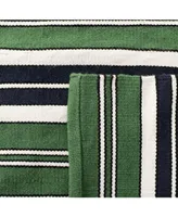 Lauren Ralph Lauren Leopold Stripe LRL2462K Green 4' X 6' Outdoor Area Rug