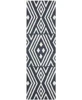 Lauren Ralph Lauren Imani Geometric LRL6609N Slate 2'3" X 8' Runner Area Rug