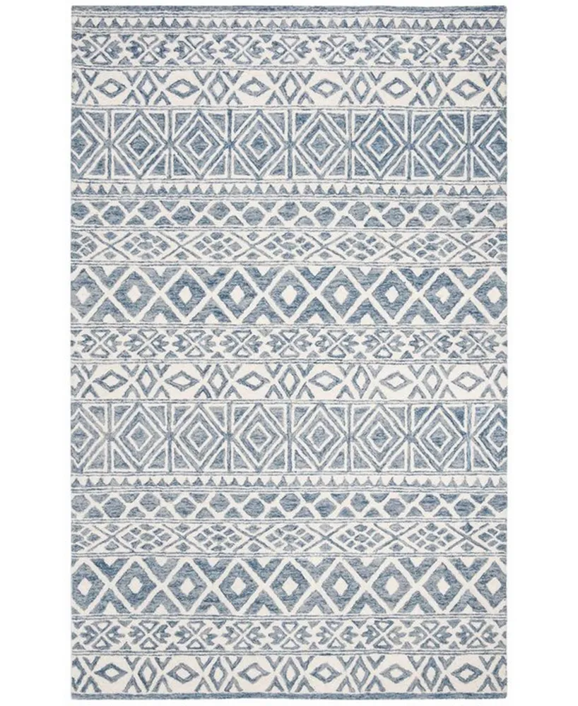 Lauren Ralph Lauren Theresa LRL6650A Ivory and Blue 8' X 10' Area Rug