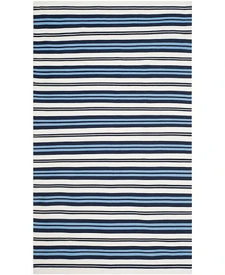 Lauren Ralph Lauren Leopold Stripe LRL2462B White and French Blue Outdoor Area Rug Collection