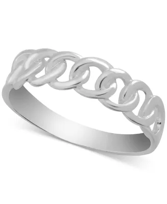 Essentials Linked Ring Silver-Plate