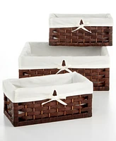 Household Essentials Storage Baskets, Set of 3 Paper Rope Utility