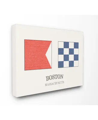 Stupell Industries Boston Nautical Flags Canvas Wall Art, 16" x 20"