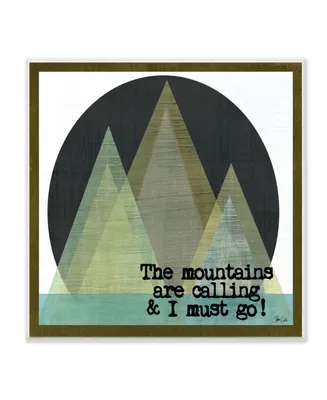 Stupell Industries The Mountains Are Calling Wall Plaque Art, 12" x 12"