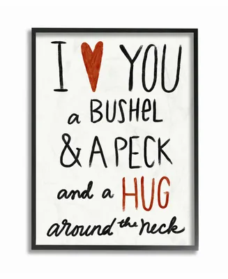 Stupell Industries Bushel and a Peck and a Hug Around The Neck Framed Giclee Art, 16" x 20"