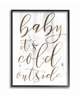 Stupell Industries Baby Its Cold Outside Framed Giclee Art, 11" x 14"