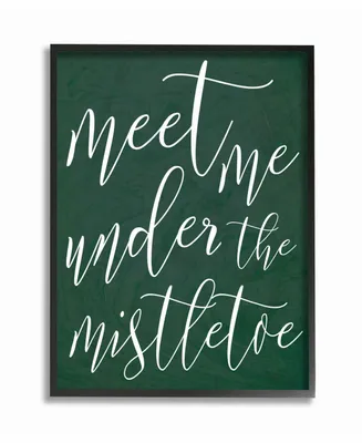 Stupell Industries Meet Me Under the Mistletoe Christmas Framed Giclee Art, 11" x 14"