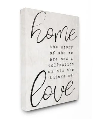 Stupell Industries Home Love Story Of Who We Are Art Collection