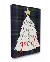 Stupell Industries Dear Santa Christmas Tree Cavnas Wall Art, 16" x 20"