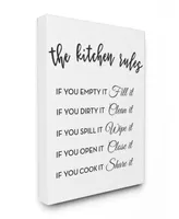 Stupell Industries The Kitchen Rules If You… Cavnas Wall Art, 16" x 20"