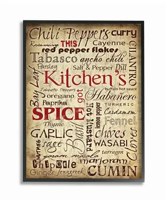 Stupell Industries Home Decor Kitchen Spice Typography Framed Giclee Art